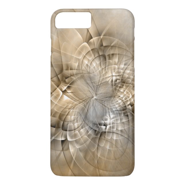 Earth Tones Abstract Modern Fractal Art Texture Case-Mate iPhone Case (Back)