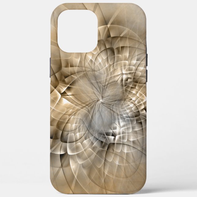 Earth Tones Abstract Modern Fractal Art Texture Case-Mate iPhone Case (Back)