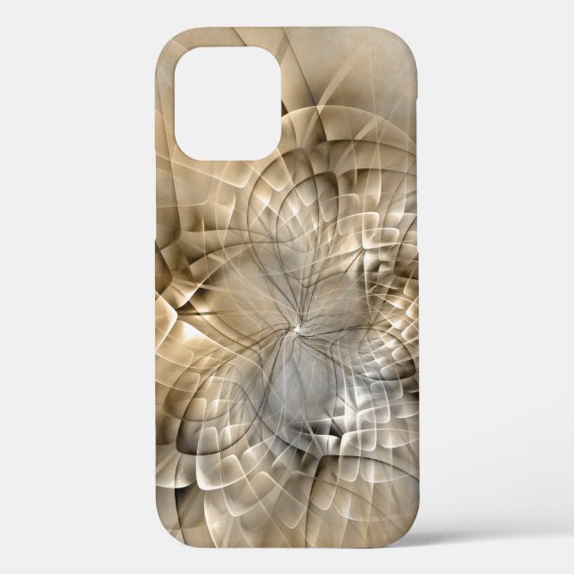Earth Tones Abstract Modern Fractal Art Texture Case-Mate iPhone Case (Back)