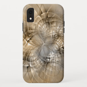 Earth Tones Abstract Modern Fractal Art Texture iPhone XR Case