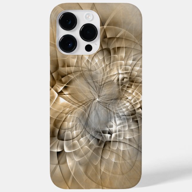 Earth Tones Abstract Modern Fractal Art Texture Case-Mate iPhone Case (Back)