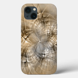 Earth Tones Abstract Modern Fractal Art Texture iPhone 13 Case