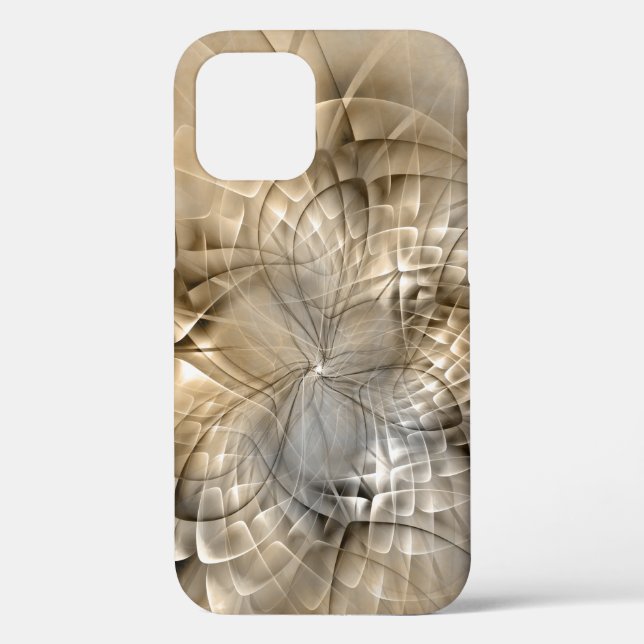 Earth Tones Abstract Modern Fractal Art Texture Case-Mate iPhone Case (Back)