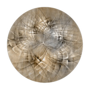 Earth Tones Abstract Modern Fractal Art Texture Cutting Board