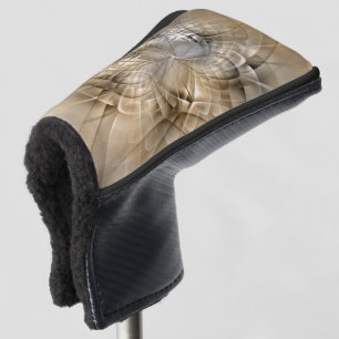 Earth Tones Abstract Modern Fractal Art Texture Golf Head Cover