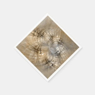 Earth Tones Abstract Modern Fractal Art Texture Napkin