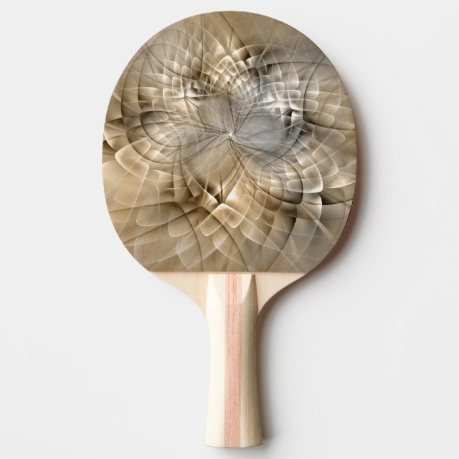 Earth Tones Abstract Modern Fractal Art Texture Ping Pong Paddle (Front)