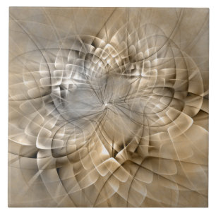 Earth Tones Abstract Modern Fractal Art Texture Tile