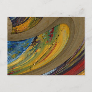 Earth Tones Abstract Postcard