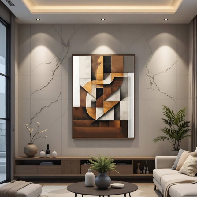 Earth Tones and Collage Canvas Print (Creator Uploaded)