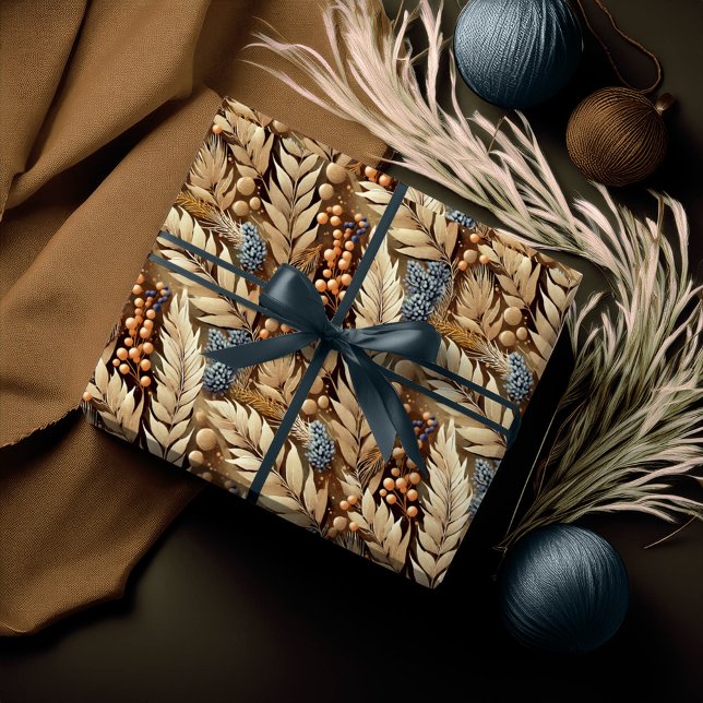 Earth Tones Christmas Merry Pattern#21 ID1009 Wrapping Paper (Creator Uploaded)