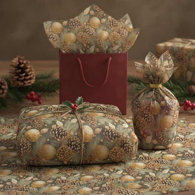 Earth Tones Christmas Pattern#29 ID1009 Tissue Paper (Creator Uploaded)