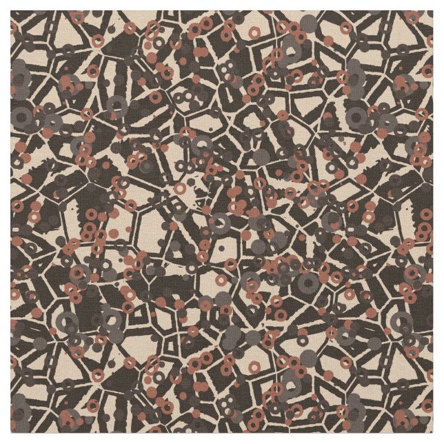 earth tones geometric 2 fabric (Close Up)