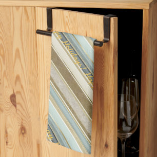 Earth Tones Gold Christmas Pattern#28 ID1009 Kitchen Towel