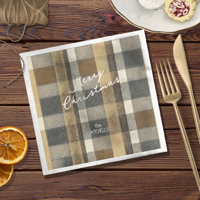 Earth Tones Gold Christmas Pattern#7 ID1009 Napkin (Creator Uploaded)