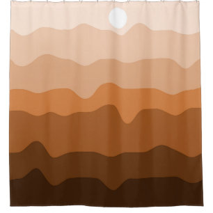 Earth Tones Minimalist Desert Landscape with Sun 