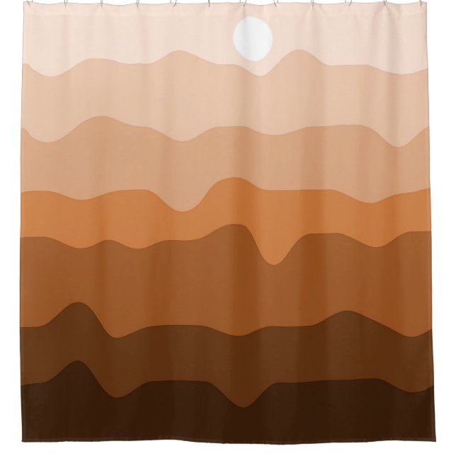 Earth Tones Minimalist Desert Landscape with Sun  (Front)