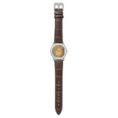 Earth tones organic shapes abstract background watch (Flat)