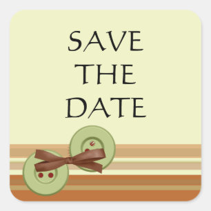 EARTH TONES SAVE -THE-DATE STICKER