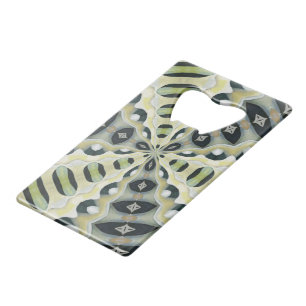 Earth Tones Symmetrical Kaleidoscope Wallet Bottle Opener