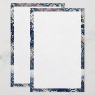 Earth Trim Border and Background Template Stationery