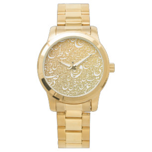 Earth typo Gold Oversized Gold Bracelet Watch