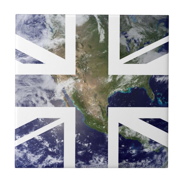 Earth Union Jack British(UK) Flag Tile (Front)