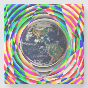 Earth Vibes by Kenneth Yoncich Stone Coaster