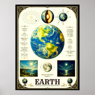 Earth Victorian Astronomy Chart