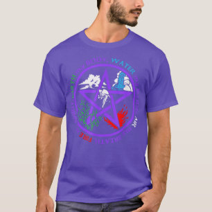 Earth Water Air Fire For Wiccans Pagans And Witch T-Shirt