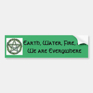 Earth, Water, Fire, Air  Bumpersticker Bumper Sticker