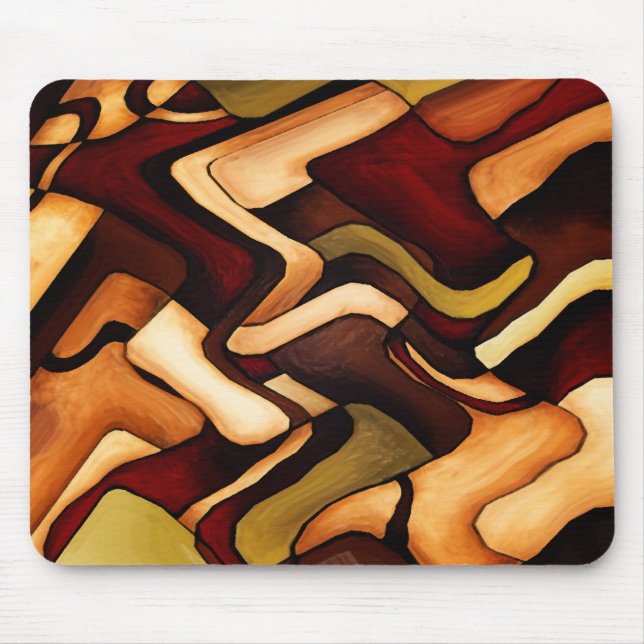 Earth Weave Fine Abstract Digital Mouse Pad (Front)