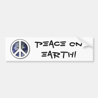 Earth White Peace Sign7 Bumper Sticker