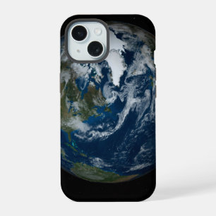 Earth With Clouds And Sea Ice 2 iPhone 15 Case