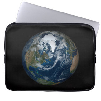Earth With Clouds And Sea Ice 2 Laptop Sleeve