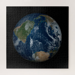 Earth With Clouds And Sea Ice Jigsaw Puzzle
