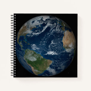 Earth With Clouds And Sea Ice Notebook