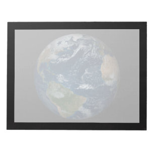 Earth With Clouds And Sea Ice Notepad