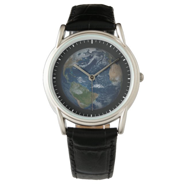 Earth With Clouds And Sea Ice Watch (Front)