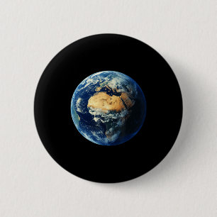 Earth World - Happy Earth Day Save The Planet Spac 2 Inch Round Button