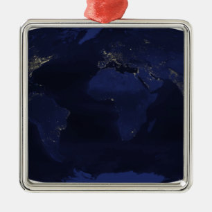 EarthÃ¯Â¿Â½s human-generated nighttime light Metal Ornament