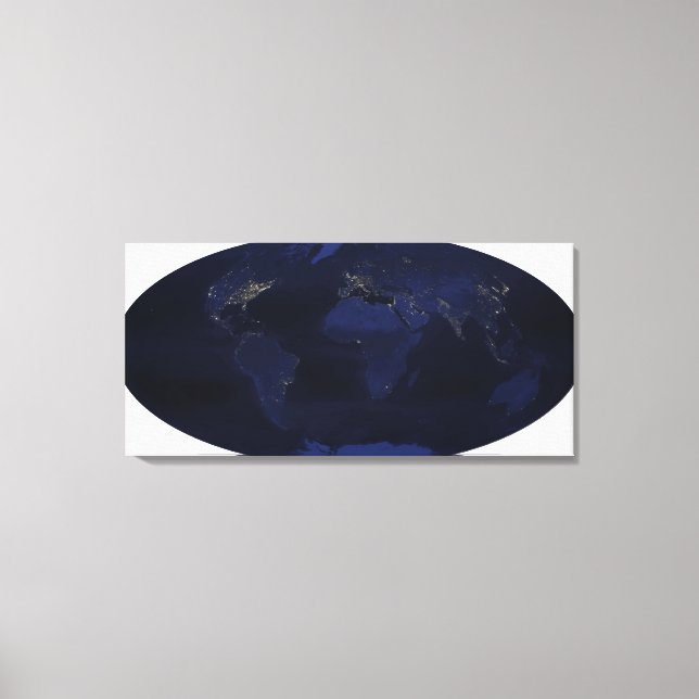 EarthÃ¯Â¿Â½s human-generated nighttime lights Canvas Print (Front)