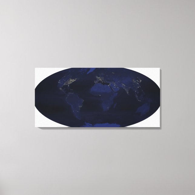EarthÃ¯Â¿Â½s human-generated nighttime lights Canvas Print (Front)