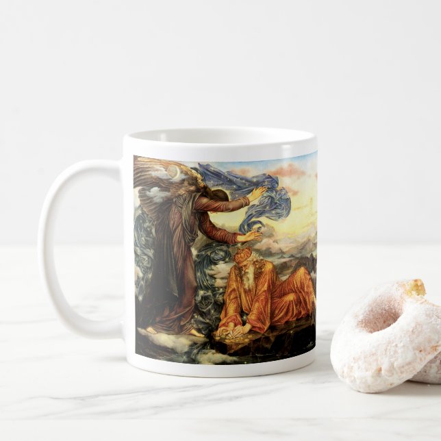 Earthbound by Evelyn De Morgan, Victorian Art Coffee Mug (With Donut)
