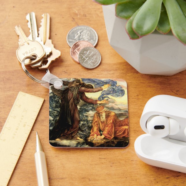 Earthbound by Evelyn De Morgan, Victorian Art Keychain (Desk)