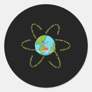 Earthday Everyday 54th Anniversary Earth Day Women Classic Round Sticker