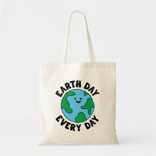 EarthDay Everyday Ecofriendly Icon Happy Earth Cli Tote Bag