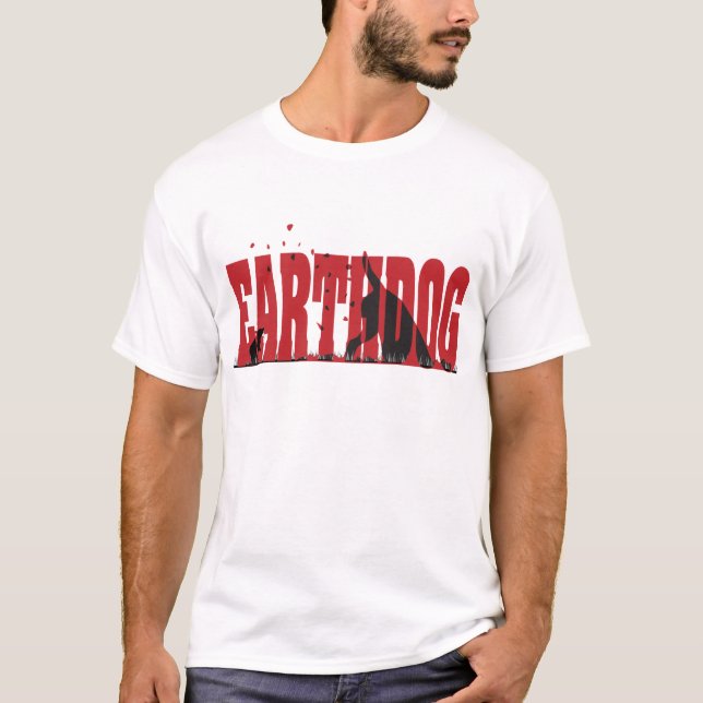 Earthdog Black/Red silhouette T-Shirt (Front)