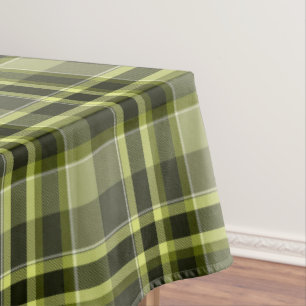 Earthen Plaid Green Tones, matching Tablecloth