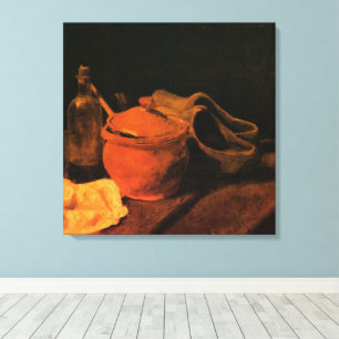 Earthenware, Bottle and Clogs by Vincent van Gogh Canvas Print